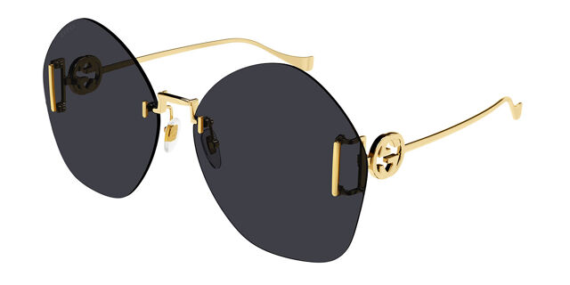 Gucci GG1203S 002 Oval Gold Sunglasses | SmartBuyGlasses US display picture 2