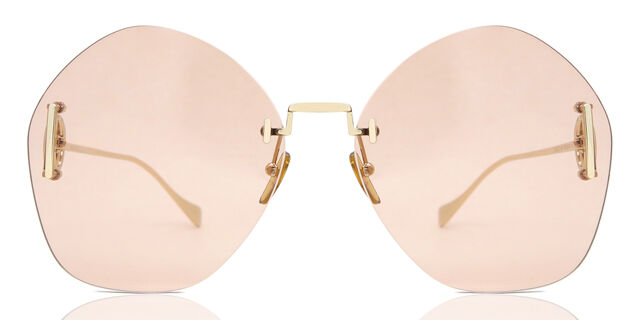Gucci GG1203S 004 Oval Gold Sunglasses | SmartBuyGlasses US display picture 2