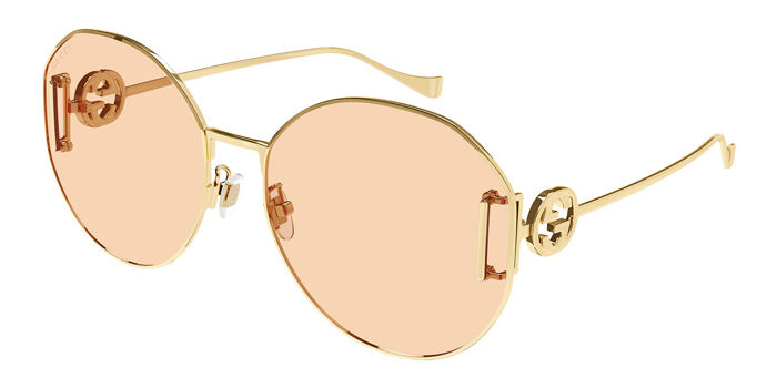 Gucci GG1206SA Asian Fit 002 Oval Gold Sunglasses  display picture 1
