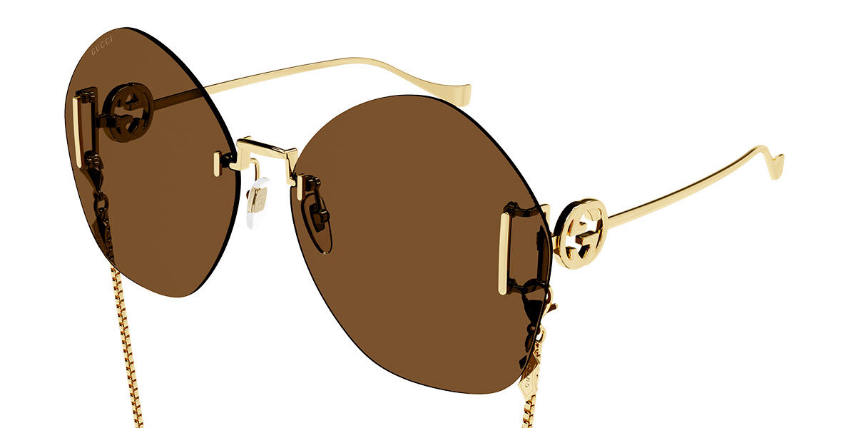 UPC 889652392400 product image for Gucci GG1203S 003 Women’s Sunglasses Gold Size 65 - Free RX Lenses | upcitemdb.com