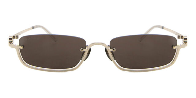 Gucci GG1278S 001 Rectangle Gold Sunglasses | SmartBuyGlasses US display picture 1