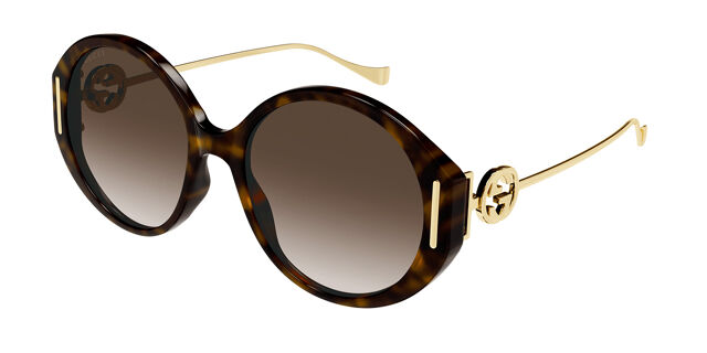 Gucci GG1202S 003 Oval Tortoise Sunglasses | SmartBuyGlasses US display picture 3