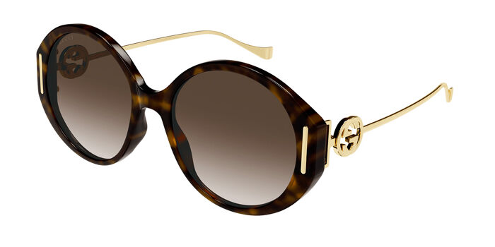 Gucci GG1202S 004 Oval Brown Sunglasses | SmartBuyGlasses US display picture 2