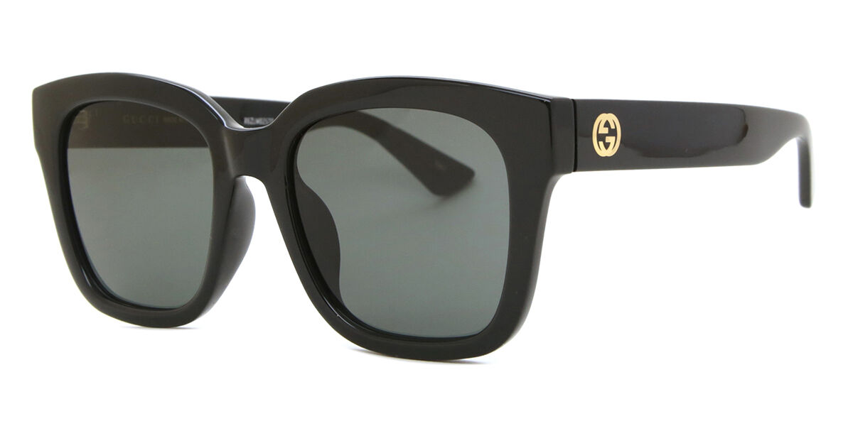 サングラス Gucci Sunglasses GG1338SK 001 Square Asian Fit GG1338SK Asian Fit sunglasses Black | SmartBuyGlasses US