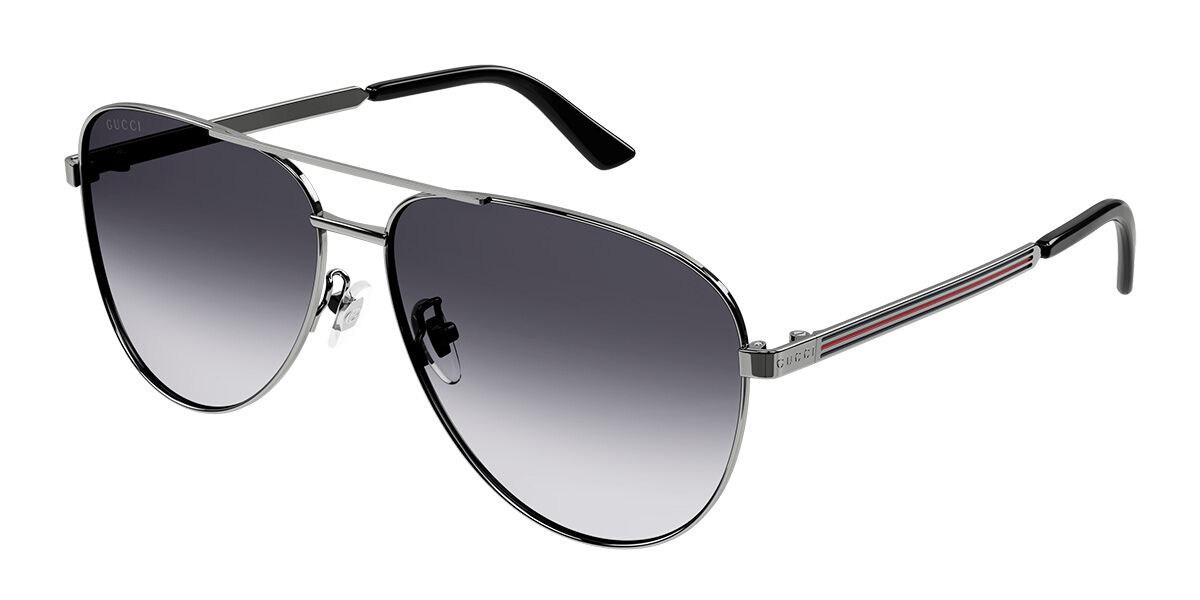Gucci GG1233SA Asian Fit 003 Men's Sunglasses Silver Size 63