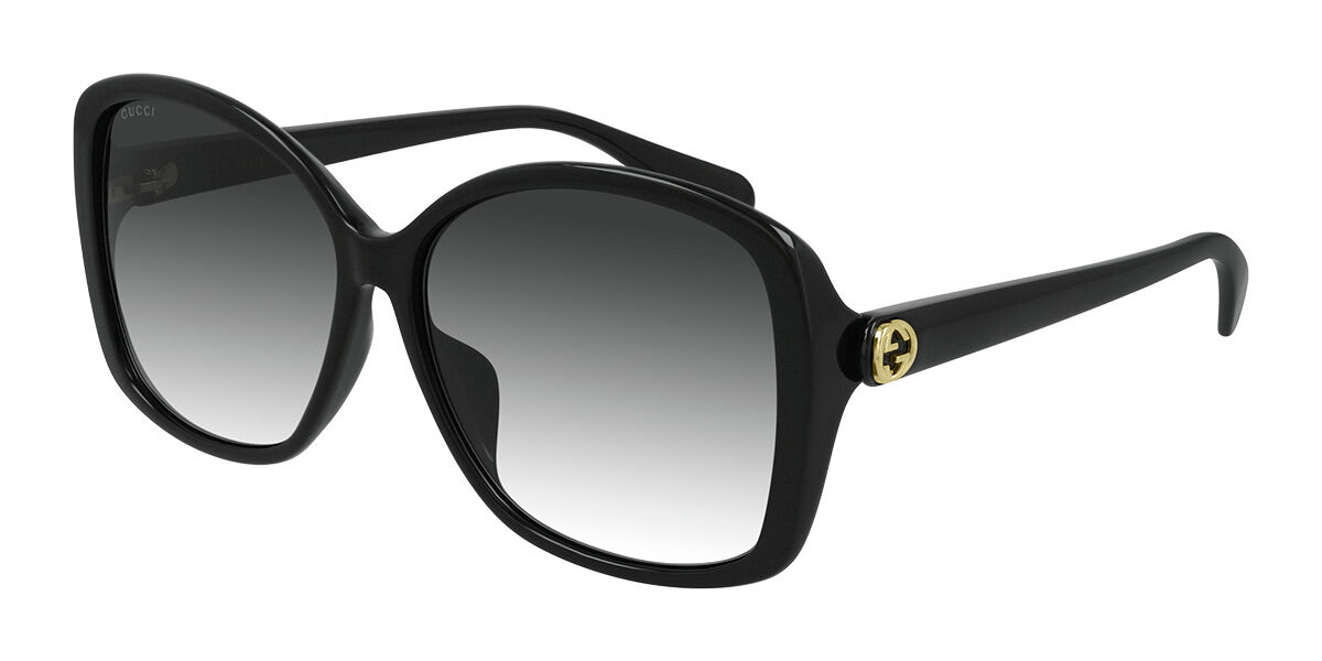 Gucci GG0950SA Asian Fit 001 Sunglasses Black | VisionDirect Australia