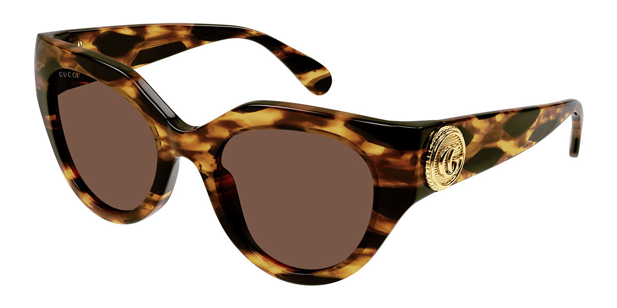Gucci GG1408S 002 52 Tortoiseshell Damskie Okulary Przeciwsłoneczne