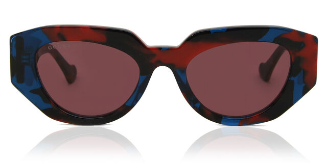 Tortoiseshell Sunglasses with Red and Blue Arms Gucci Gucci GG1869S-003 Havana, blue & red square Mens Sunglasses  main image 2