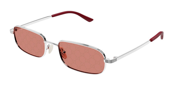 Gucci GG1457S 005 Rectangle Gold Sunglasses | SmartBuyGlasses US display picture 1