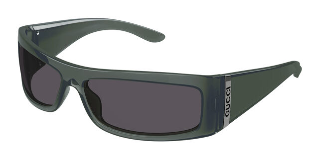 Gucci GG1492S 001 Wraparound Transparent Green Sunglasses  display picture 2