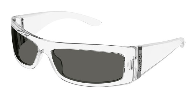 Gucci GG1492SA Asian Fit 002 Wraparound Clear Sunglasses  display picture 3