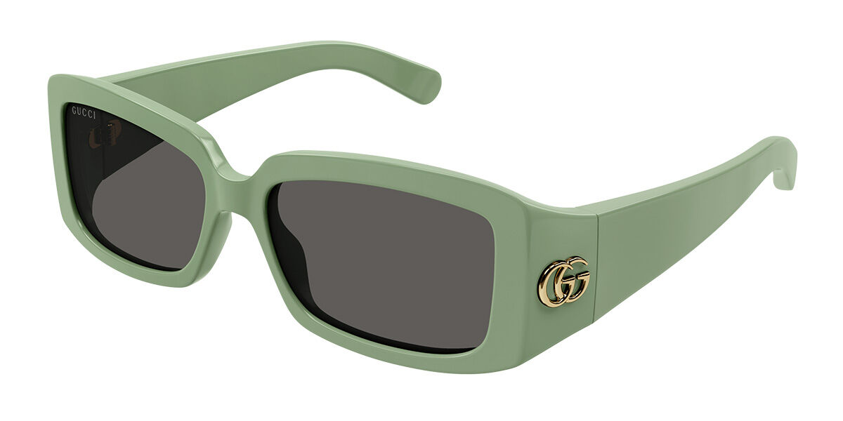 Lineas Gucci Gucci GG1403S 004 Rectangle Green Sunglasses | Vision Direct Australia