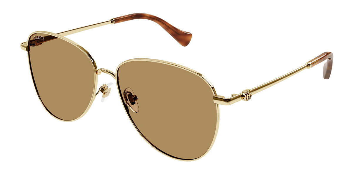 Gucci GG1419S 002 60mm Goldene Damen Sonnenbrillen