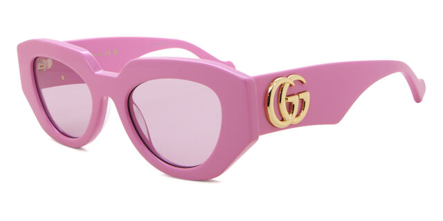 Gucci GG1421S 004 Geometric Pink Sunglasses | SmartBuyGlasses US display picture 2