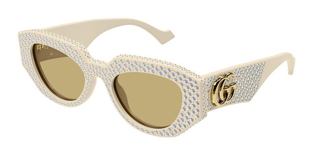 Gucci GG1421S 005 Geometric Ivory White with Rhinestone  display picture 1