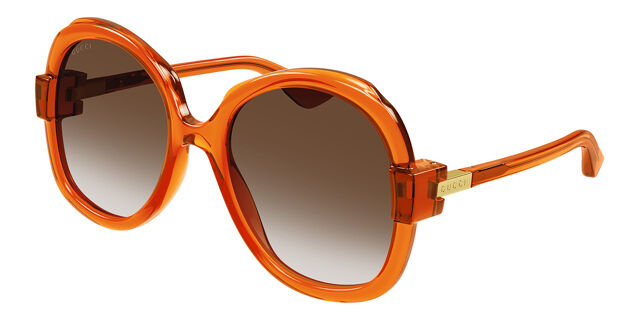 Gucci GG1432S 004 Butterfly Transparent Orange Sunglasses  display picture 1