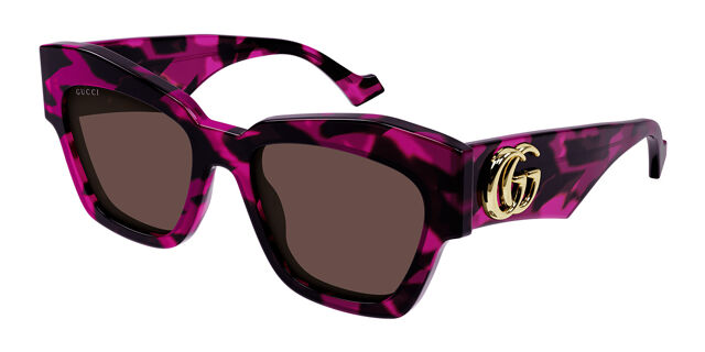 Stylish Purple Gucci Sunglasses Gucci GG1278S M (55 - 19) with Violet lenses and Gold frame  main image 3