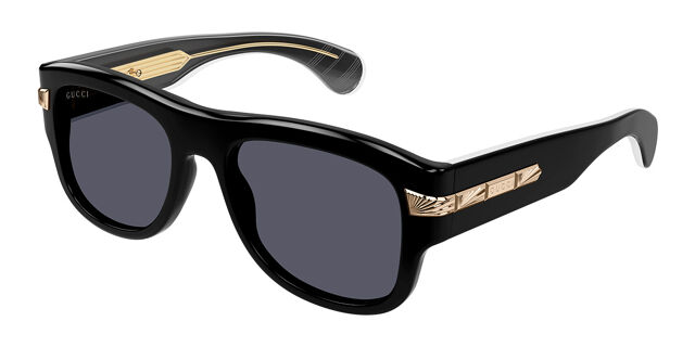 Gucci Elegant Black Sunglasses Square-frame Double G sunglasses in black acetate | GUCCI® US main image 3