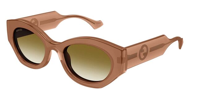 Gucci GG1553S 004 Oval Brown Sunglasses | SmartBuyGlasses US display picture 3