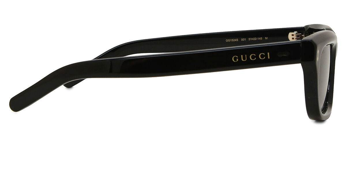 Gucci GG1524S 001 Rectangle Black Sunglasses | SmartBuyGlasses US