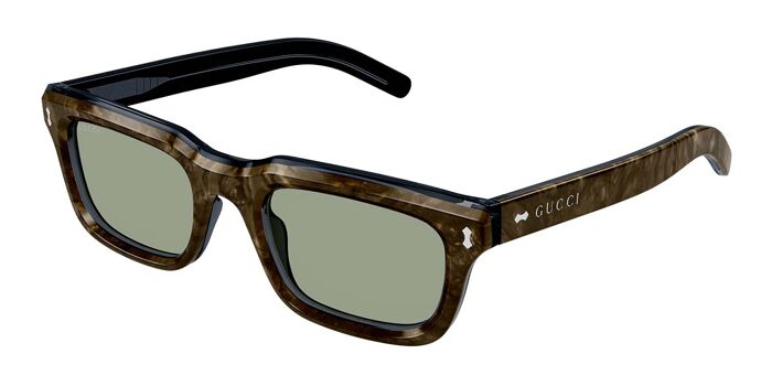 Gucci GG1524S 004 Rectangle Transparent Green Sunglasses  display picture 3