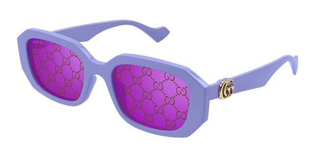 Gucci GG1535S 004 Geometric Violet Sunglasses  display picture 3