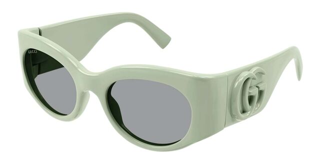NEW GUCCI GG1544S 003 OVAL GREEN GREY WOMEN SUNGLASSES GUCCI Gucci GG1544S 003 Brand New Green Green Grey Oval Sunglasses  main image 2