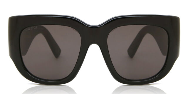 Authentic New Gucci GG1545S 001 Black Square Sunglasses Buy NEW Gucci GG1545S-001-53 Shiny Black Sunglasses at best  main image 3