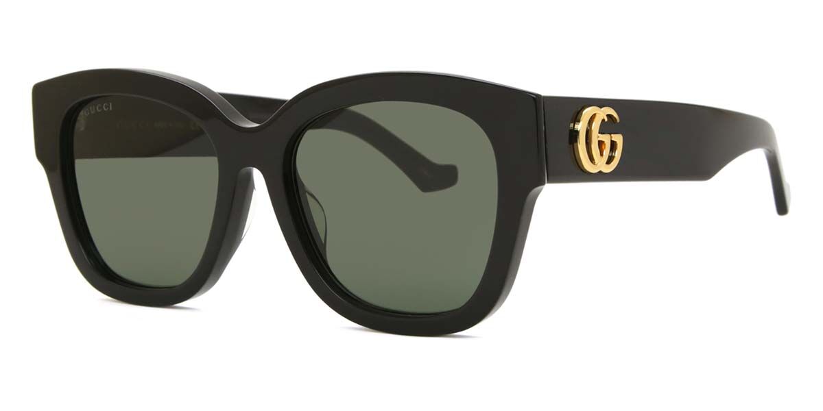 サングラス Gucci Sunglasses GG1550SK 001 Asian Fit Black Logo GG1550SK Asian Fit sunglasses Black | SmartBuyGlasses US