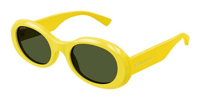 Gucci GG1587S 004 BRAND NEW Sunglasses Yellow Green Women Oval Gucci Women AUTHENTIC Sunglasses Yellow Green Oval GG1587S  main image 4