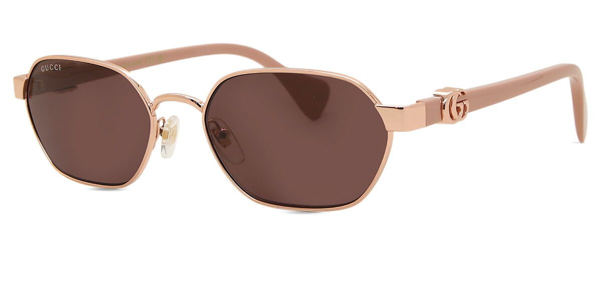Gucci GG1593S 003 Geometric Gold Sunglasses | SmartBuyGlasses Canada