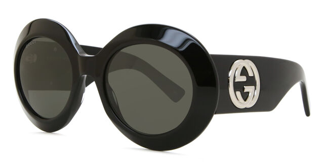 Gucci GG1647S 007 Oval Black Sunglasses | SmartBuyGlasses US display picture 3