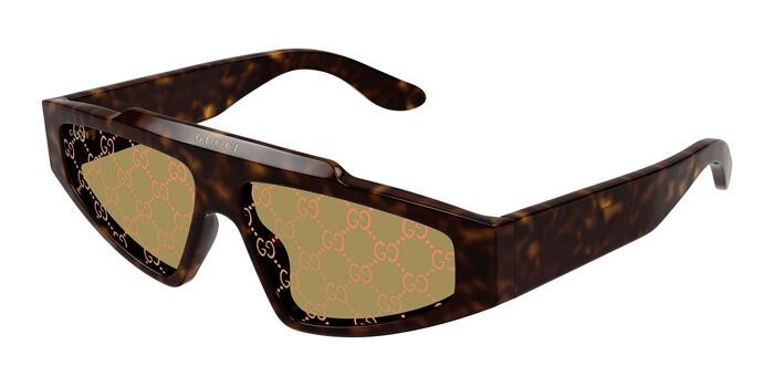 Gucci GG1591S 001 Rectangle Patten Black Sunglasses  display picture 1