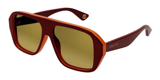 Gucci GG1615S 003 Square Red On Orange Sunglasses  display picture 1