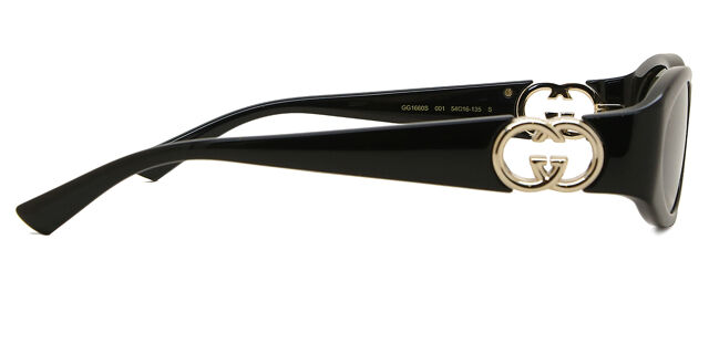 Gucci GG1660S 001 Oval Black Sunglasses | SmartBuyGlasses US display picture 1