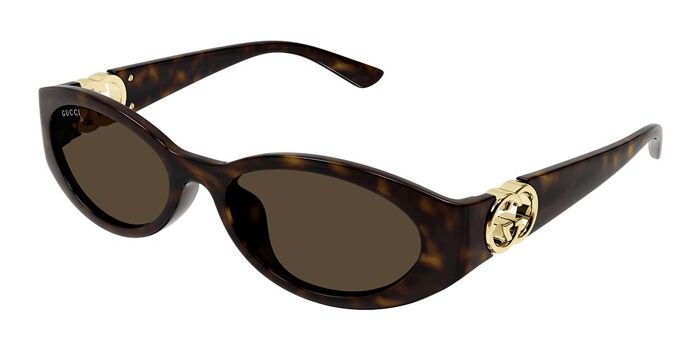 Gucci GG1662SA Asian Fit 006 Oval Burgundy Sunglasses 