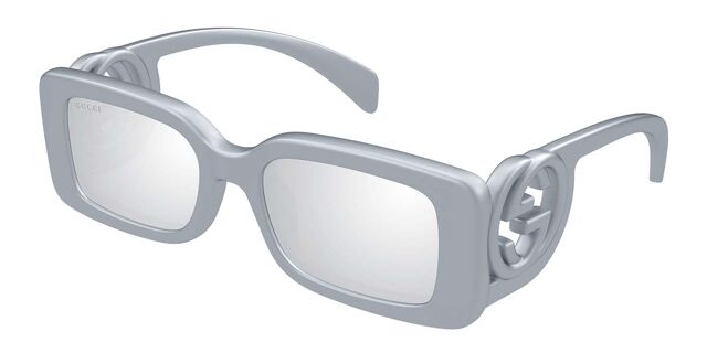 Gucci GG1325S 011 Rectangle Silver Sunglasses  display picture 3
