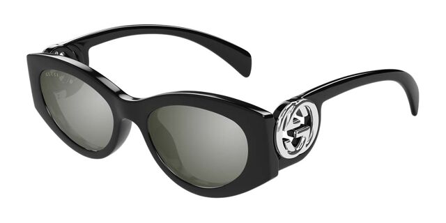 Gucci GG1691S Asian Fit 001 Oval Black Sunglasses  display picture 1