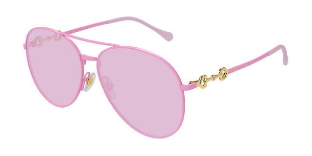 Gucci’s aviator sunglasses in purple pink Square aviator sunglasses in purple - Gucci | Mytheresa main image 4