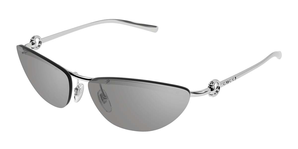 Gucci GG1701S 002 Women's Sunglasses Silver Size 61