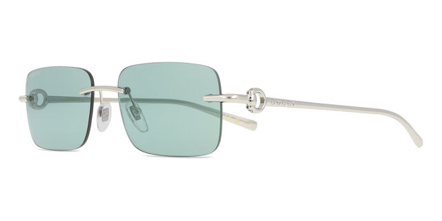 Final Price! Gucci GG1703S 002 Silver/Green Sunglasses Gucci - GG1703S (Silver | Green Mirror) – Good See Co main image 2
