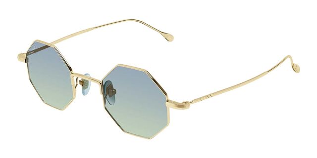 Gucci GG1814S 004 Geometric Gold Sunglasses | SmartBuyGlasses US
