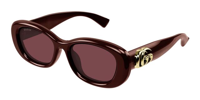 Gucci GG1829SK Asian Fit 003 Oval Burgundy Sunglasses  display picture 1
