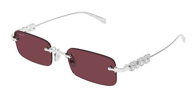 Gucci GG1808S 004 Rectangle Silver Sunglasses  display picture 1