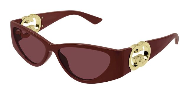 Gucci GG1824S 003 Cat Eye Burgundy Sunglasses  display picture 1