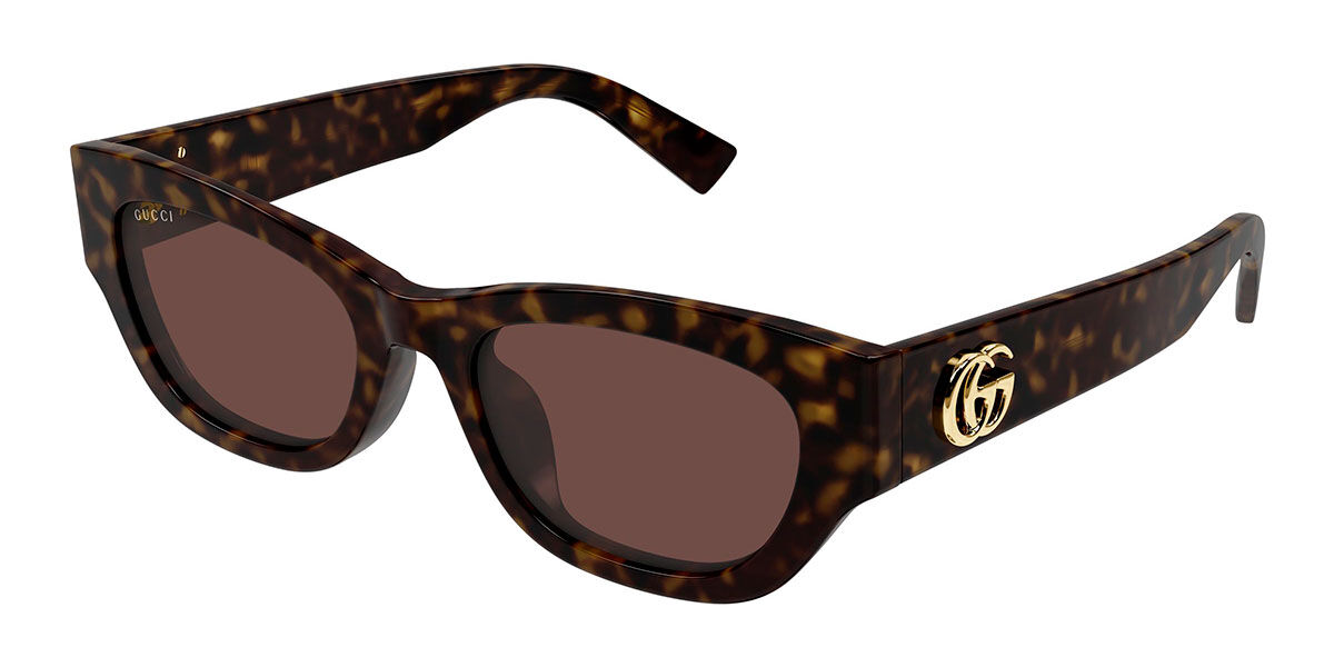 Gucci GG1954SA Asian Fit 002 53 Sköldpaddemönstradeshell Solglasögon Kvinna