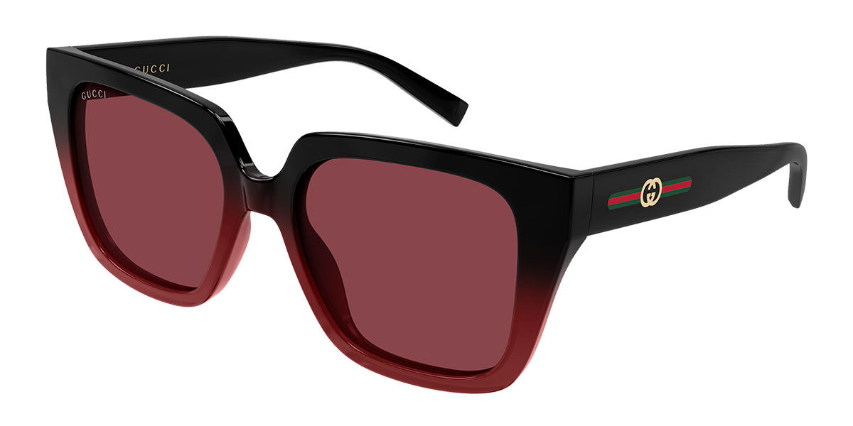 Gucci GG2102S 004 Ojo de Gato Faded Black/Red lentes de sol ...