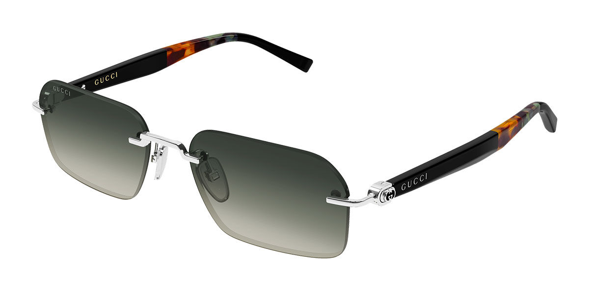 Gucci GG2259S 003 Occhiali da Sole Argentati per Uomo
