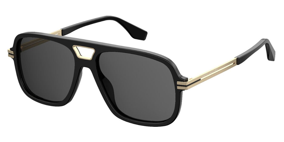 Photos - Sunglasses Marc Jacobs MARC 415/S 2M2/IR Men's  Black Size 56 
