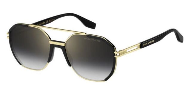 Marc Jacobs Black and Gold Sunglasses Classic Design Marc Jacobs MARC 806/S RHL IR Sunglasses Gold Black - eye-oo.com main image 4